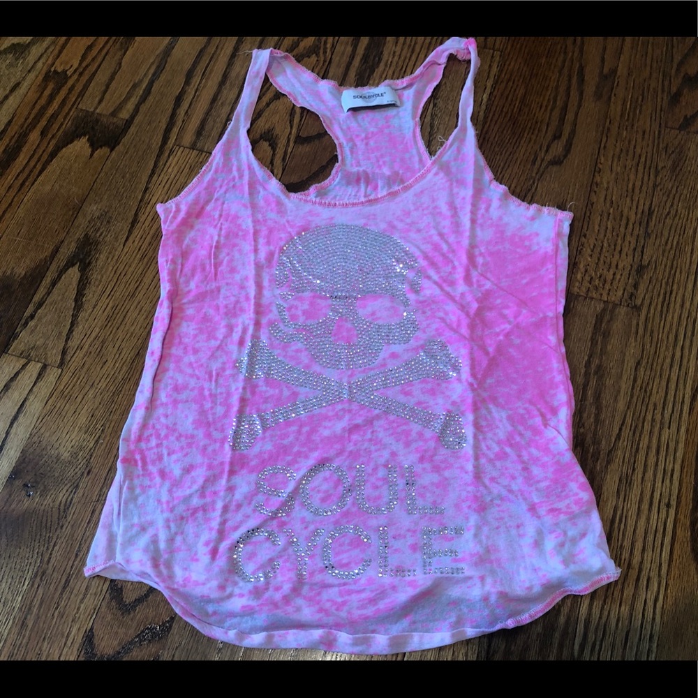 Soul Cycle Burnout Racerback Tank with Rhinestones